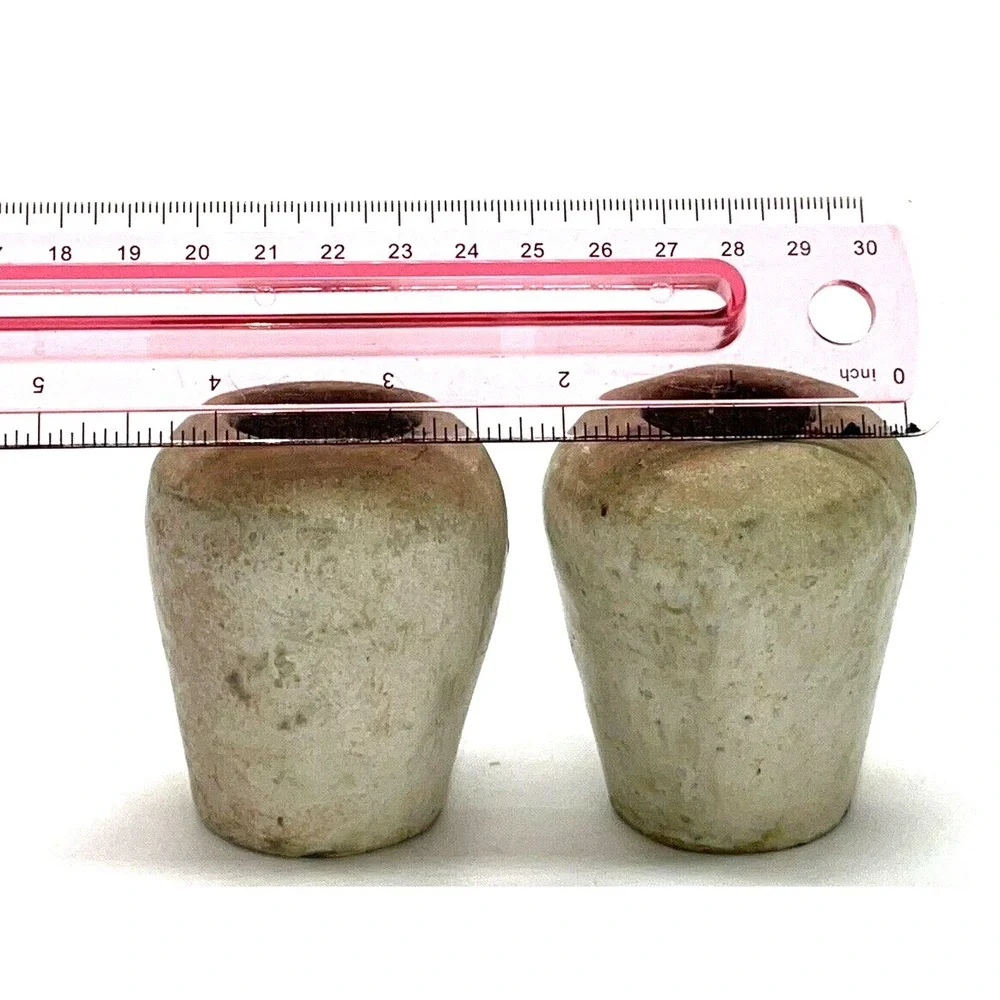 Vintage Armogres, Miniature Belgium Pottery Vases, Handmade 2.75